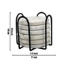 Metalsmith Round Marble Coaster Set of 6 with Stand Reversible Design
