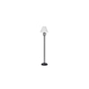 Wren Off White Fabric Floor Lamp with Black Iron Base
