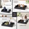 Coal MDF Serving Tip Handle Tray Gold
