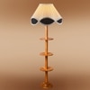 Devansh Shelf Wooden Floor Lamp