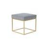 Benton Nesting Clear Glass Coffee Table Set With 2 Stools In Gold Finish