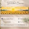Sunflower Field Landscape Canvas Wall Art 12 x 46 Inch