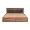 Nikos Sheesham Wood Queen Size Bed With Drawer Storage In Teak Finish