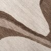 Handmade Wool Area Rug Modern Abstract Wave Brown Beige 8 x 10 Feet Carpet