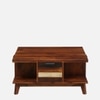 Clover Square Solid Wood Coffee Table In Dual Tone Finish