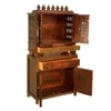 D'Dass Dark Polish Sheesham and Mdf  Wall Hanging Wooden Temple With Cabinet For Pooja