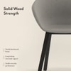 Poulain Fabric Accent Chair in  Two Tone Colour