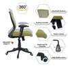 Ebeaony Mid Back Ergonomic Chair in Pearl Green Colour