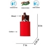Devansh Solid Wood Electric Wall Light in Brown Colour with Red Shade Count of 1 Light