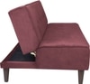 Palermo 3 Seater Sofa Cum Bed in Dark Pink Colour