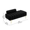Doe Buck Luxury Boucle Accent Lounge Chair in Black Colour with Gold Metal Legs