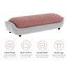 Marko Velvet 2 Seater 4 Feet Ottoman Bench in Peach & Grey Color
