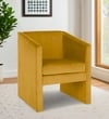 Shuntina Accent Velvet Chair in Yellow Colour