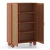 Takai Solid Wood 2 Door Wardrobe In Red Cedar Finish
