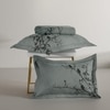 Stoa Paris Super King Size 100% Cotton Bedsheet with 2 Pillow Covers  Size Green Charcoal