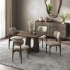 Aero Solid Wood 4 Seater Dining Table With Ollie Dining Chair