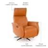 Oasis One Seater Motorized Leather Recliner in Golden Oak Brown Colour