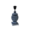 Wings Grey Beige Dotted Wooden Table Lamp in Grey