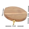 Ireka Homes Kaarigari Acacia Wood Trivet with Metal Legs (9x2 in)