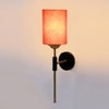 Devansh Metal Electric Wall Light in Black Colour with Orange Shade Count of 1 Light