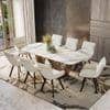 Paloma 8 Seater Pluto Spanish Ceramic Dining Table With Bren Dining Chairs
