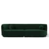 Izza Velvet 4 Seater Sofa in Green Colour