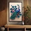 The Castle Decor Vastu Peacock Wall Art Framed Painting 20x30 Inch Style 1