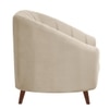 Nilo Velvet 1 Seater Sofa in Cream Colour