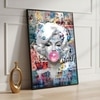 The Castle Decor Abstract Pop Art Woman Wall Art Framed Painting 20x30 Inch