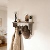 Brentwood Wooden Wall Shelf Organiser With Key Holders