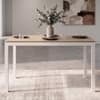 Holven 4 Seater Rectangular Dining Table European oak & white