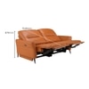 Orchard Three Seater Motorized Leather Recliner in Savana Tan Brown Colour