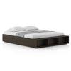 Toshi Engineered Wood Queen Size Drawer And Box Storage Bed In Rustic Walnut Finish