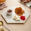 Marble Chip and Dip Tray with Small Dip Bowl