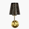 Devansh Metal Electric Wall Light in Gold Colour with Black Shade Count of 1 Light