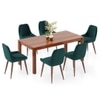 Atlas Solid Wood 6 Seater Dining Table With Rickman Lounge Chairs