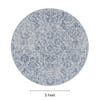 Neulooms Handloom Knotted Reversible Flatweave Round Rug Blue or Ivory 5ft
