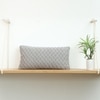 Crest Light Grey Decorative Cushion Cover 12X20 Inches