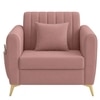 Daraco Velvet 1 Seater Sofa in Pink Color