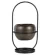 Textured Apple Planter Set Of 2 In Black And Gold Colour