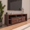 Yuko TV Unit with Two Drawers in Columbia Walnut Finish