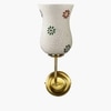 Devansh Metal Electric Wall Light in Gold Colour with Multicolor Shade Count of 1 Light
