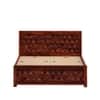 Glenmoor Box Storage Solid Wood Bed King Size in Honey Oak Finish