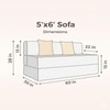 Coirfit Folding 3 Seater Double Fold Out Sofa Cum Bed in Dark Blue Colour