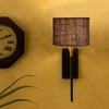 Devansh Metal Electric Wall Light in Black Colour with Grey Shade Count of 1 Light