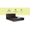 Taygete Solid Wood King Size Drawer Storage Bed In Melamine Finish