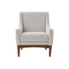 Claudia Boucle Fabric Arm Chair in White Colour