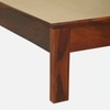 Harlin Solid Wood King  Size Upholstered Bed Without Storage (Provincial Teak Finish)