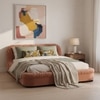 Casa Haven Relax King Size Bed in velvet With Engineered Hardwood Frame & Hydraulic Storage