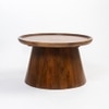 Muguo Solid Wood Coffee Table In Dark Walnut Finish